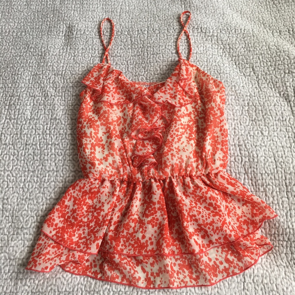 Feminine Tiered Printed Top